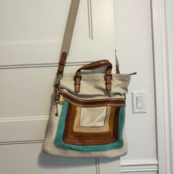 FOSSIL Women's Leather Crossover Bag - Picture 1 of 9